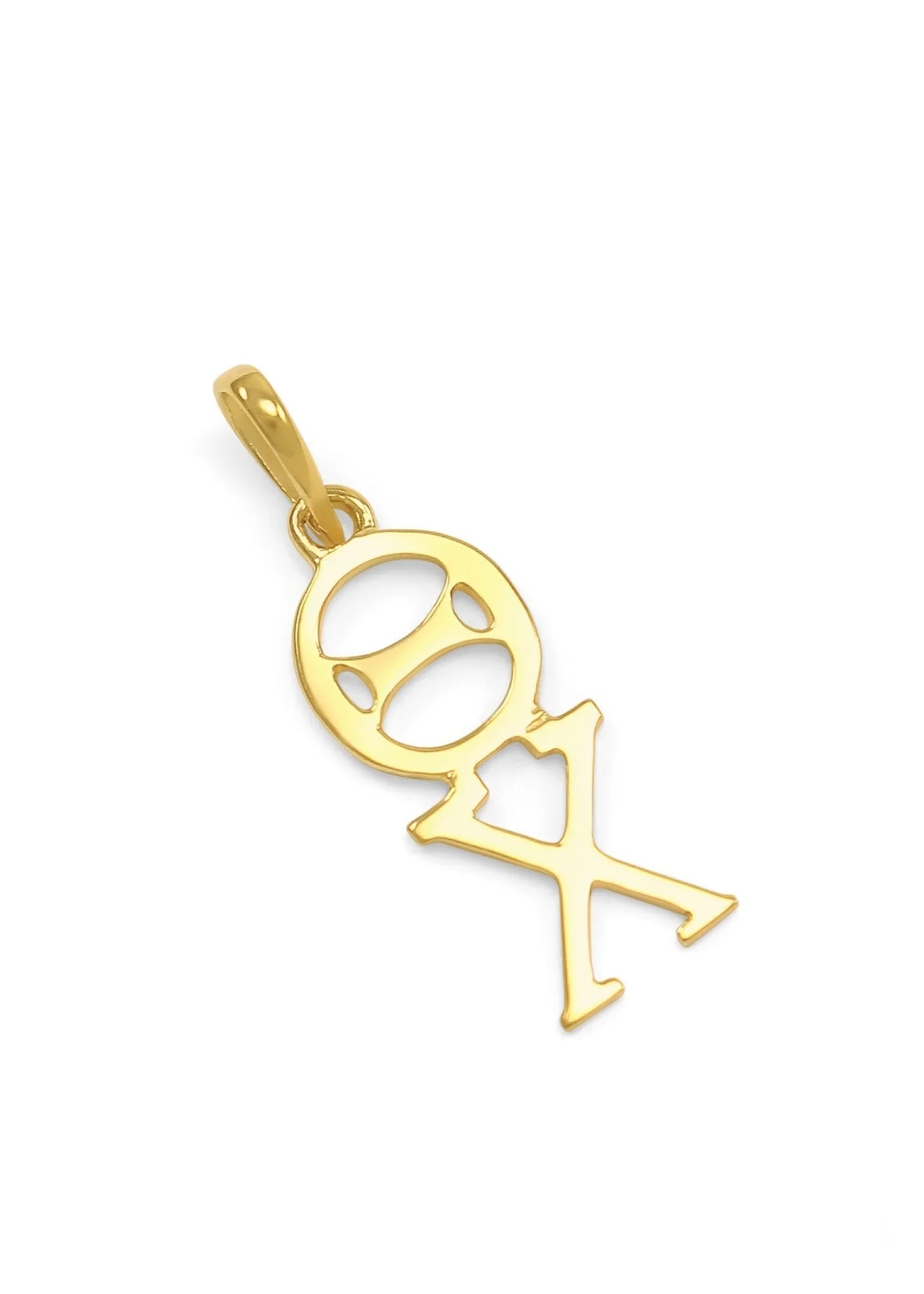 14k Solid Gold Theta Chi Lavaliere