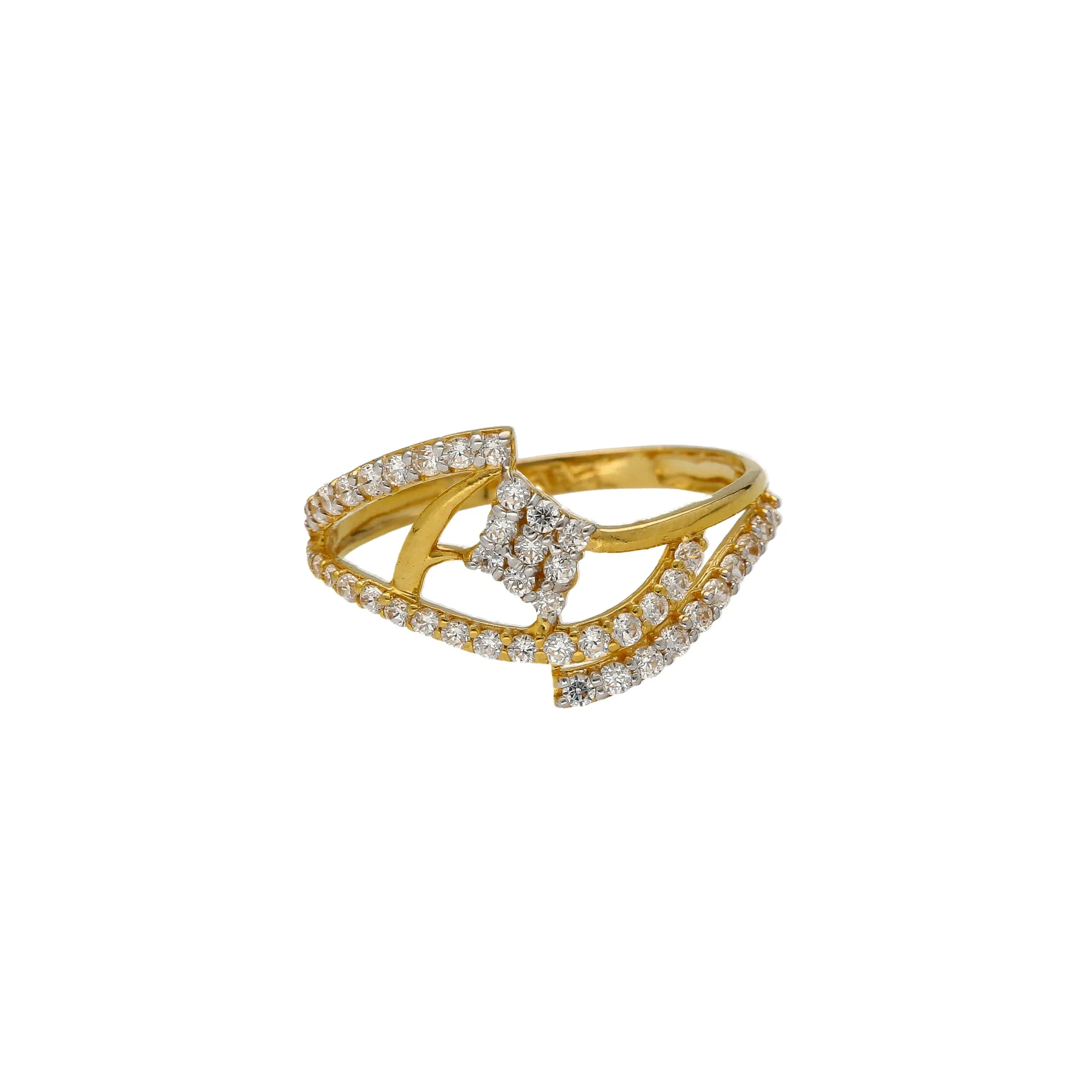 22K Yellow Gold & CZ Ring (2.1gm)