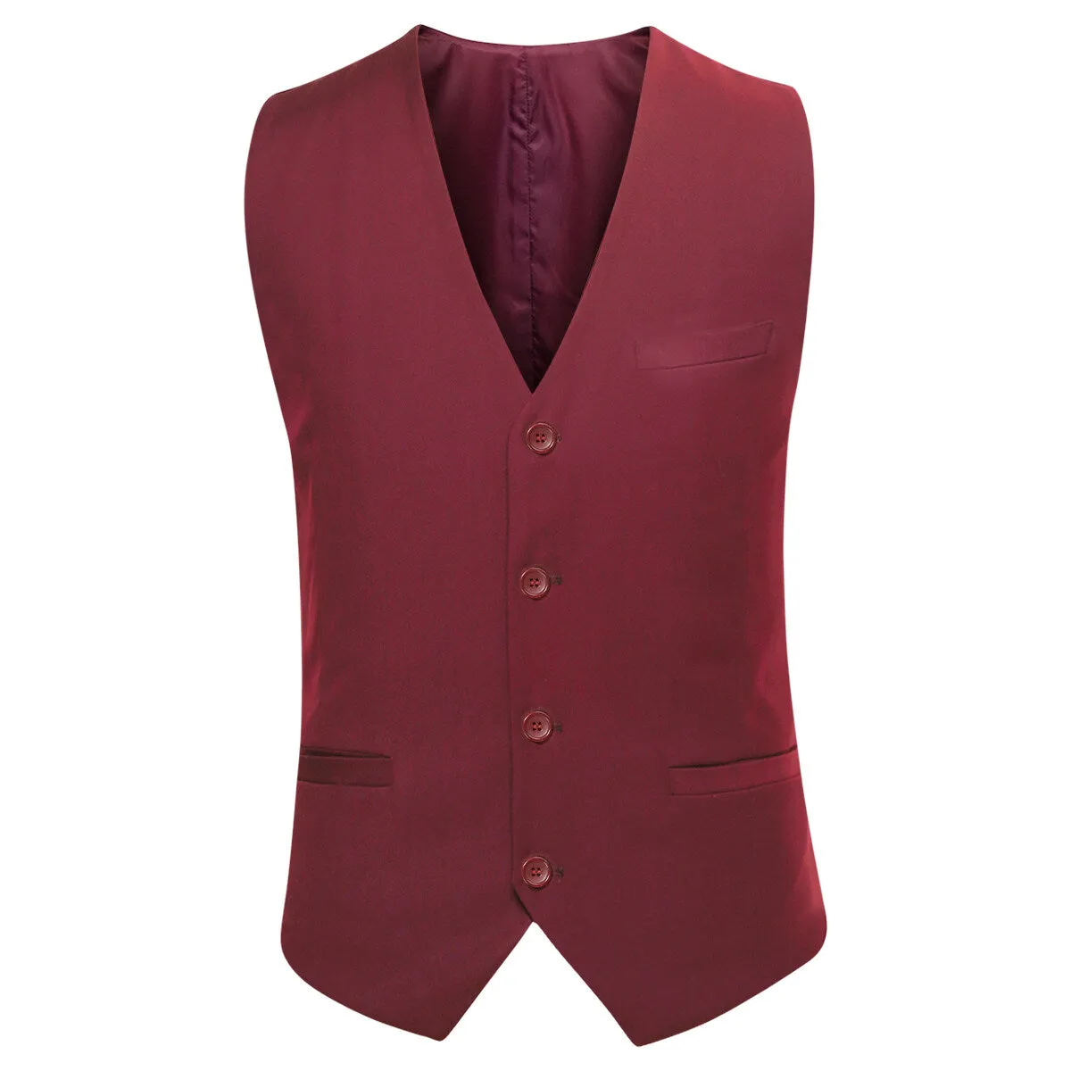 3-Piece One Button Formal Suit Red Suit