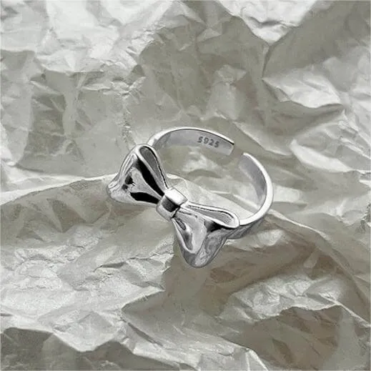 925 Sterling Silver Ribbon Plain Ring