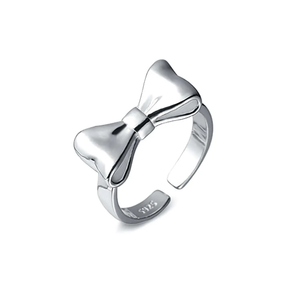 925 Sterling Silver Ribbon Plain Ring