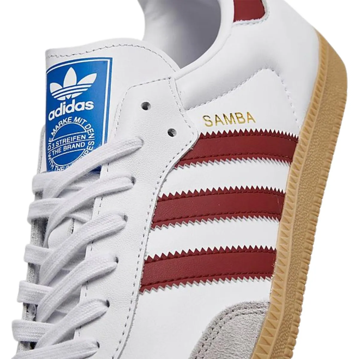 Adidas Men's Samba OG White/Collegiate Burgundy/Gum