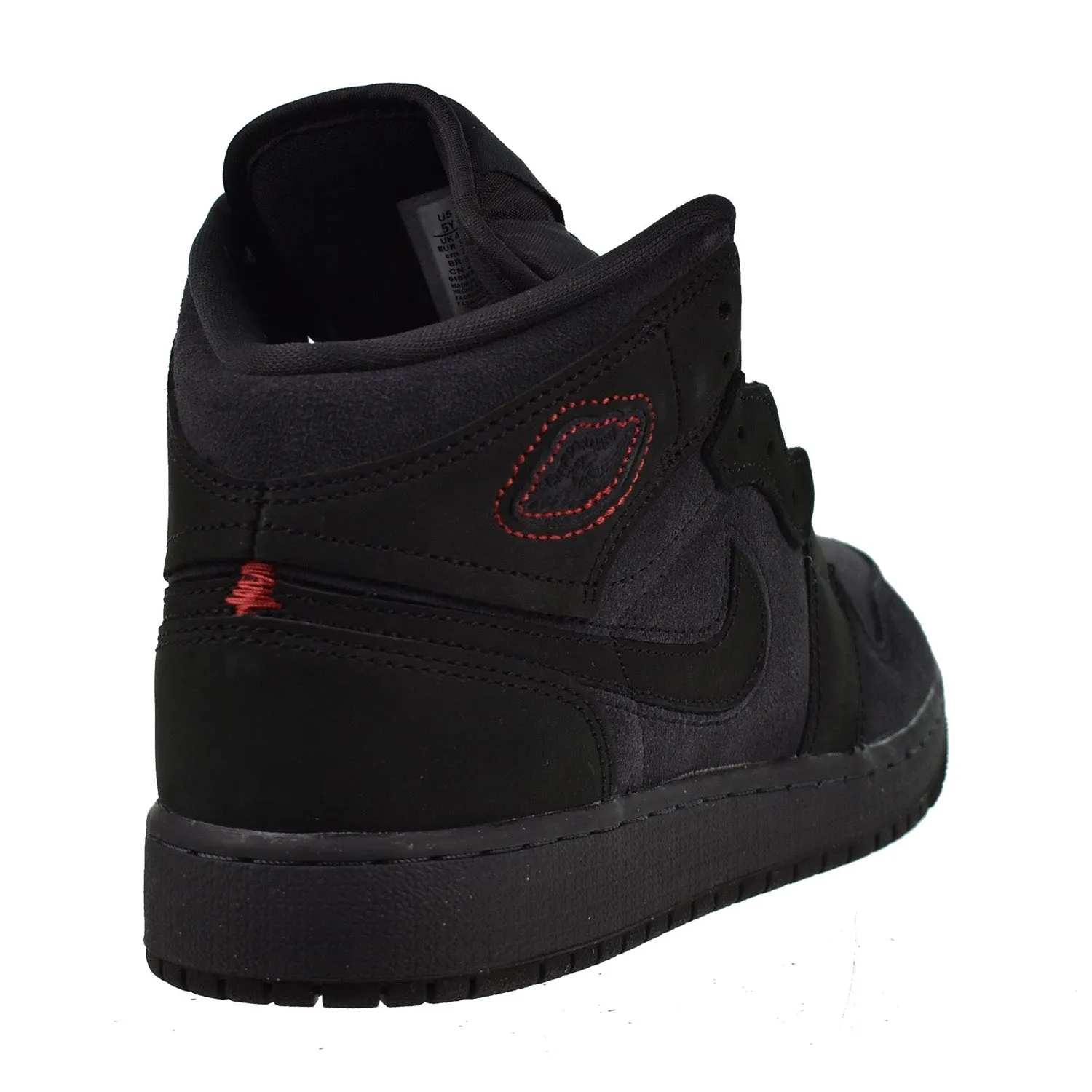 Air Jordan 1 Mid SE Craft (GS) Big Kids' Shoes Dark Smoke Grey-Varsity Red