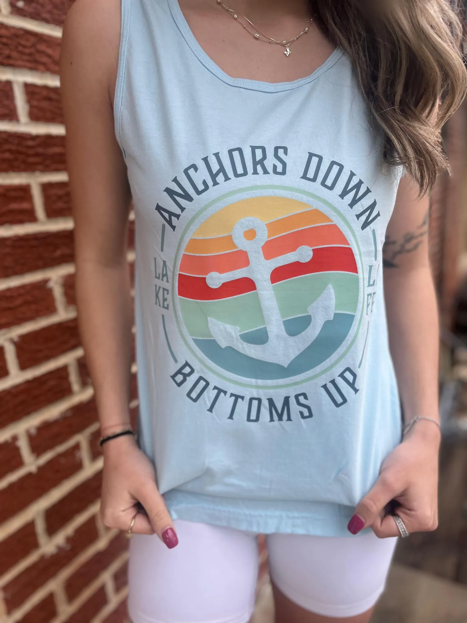 Anchors Down Bottoms Up Tank Top