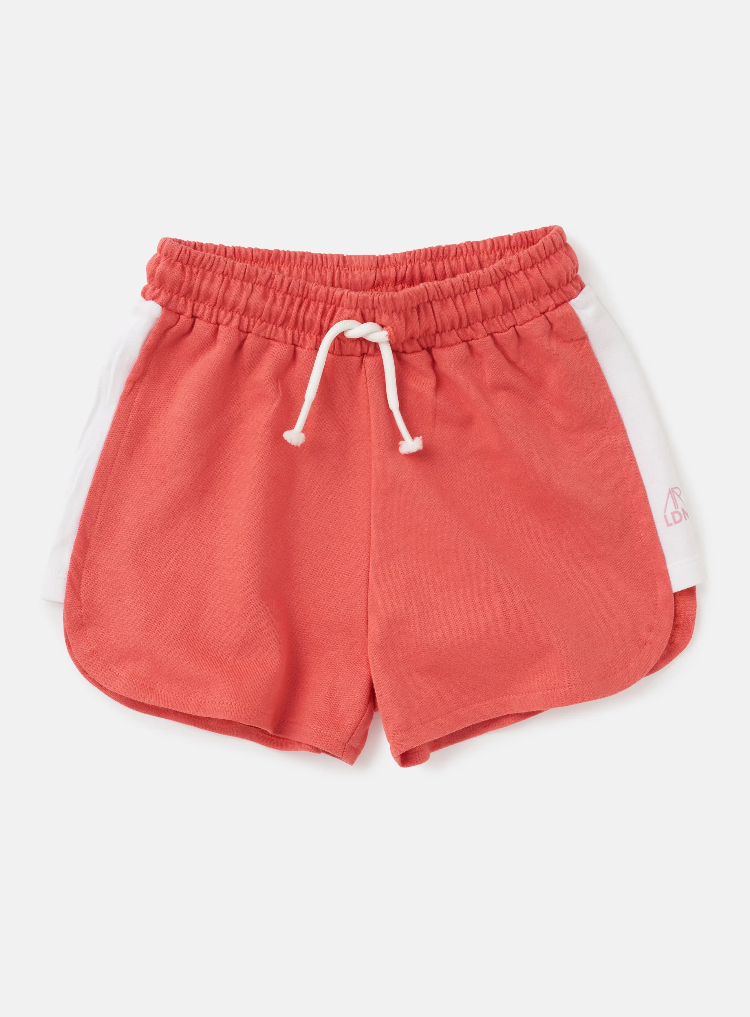 Baby Girl Solid Red Cotton Shorts