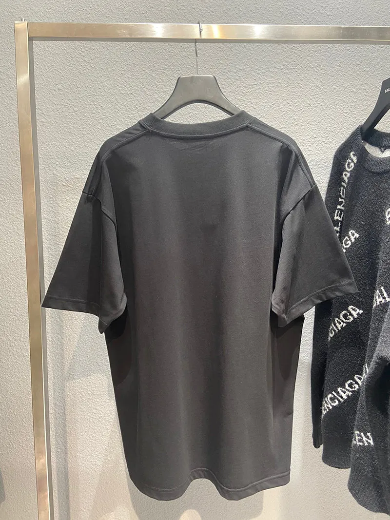 Balenciaga Baby Yoda Short Oversized Tshirt Black