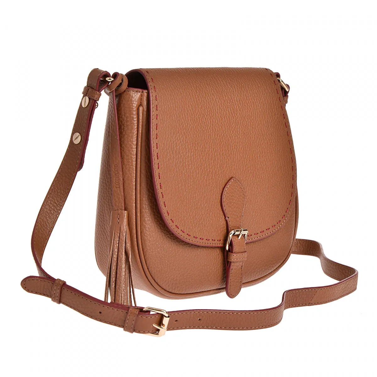 Besace Livia en cuir grainé - Camel