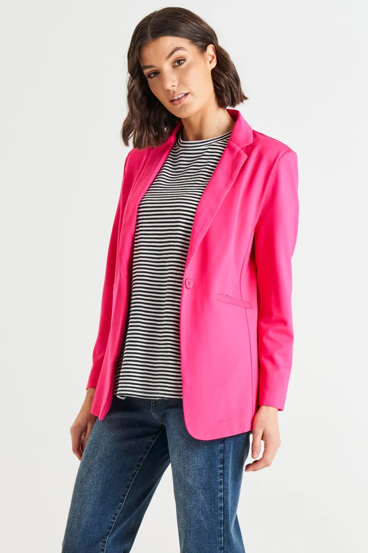 Betty Basics Portsea Blazer - Bubblegum Pink