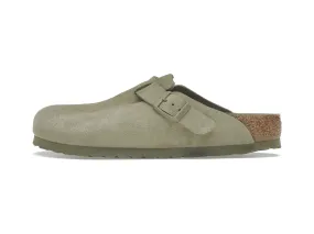 Birkenstock Boston "Soft Footbed Suede Faded Khaki"