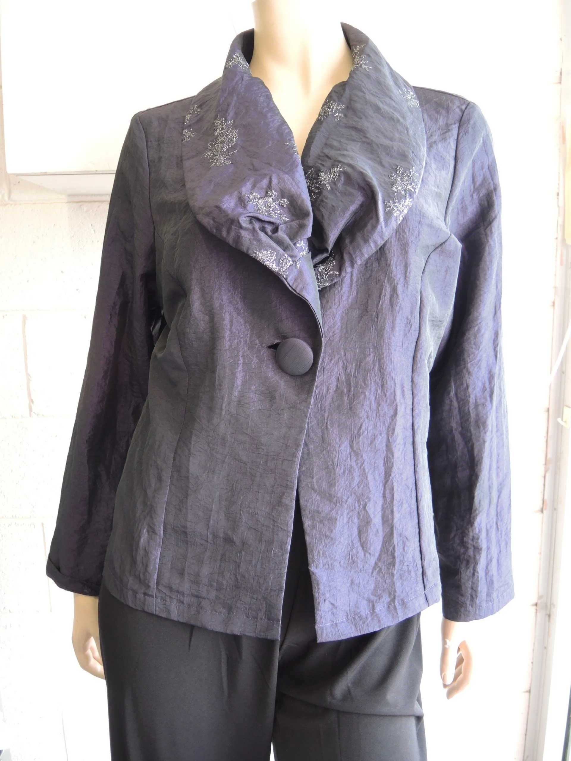 Black Apple Taffeta Jacket