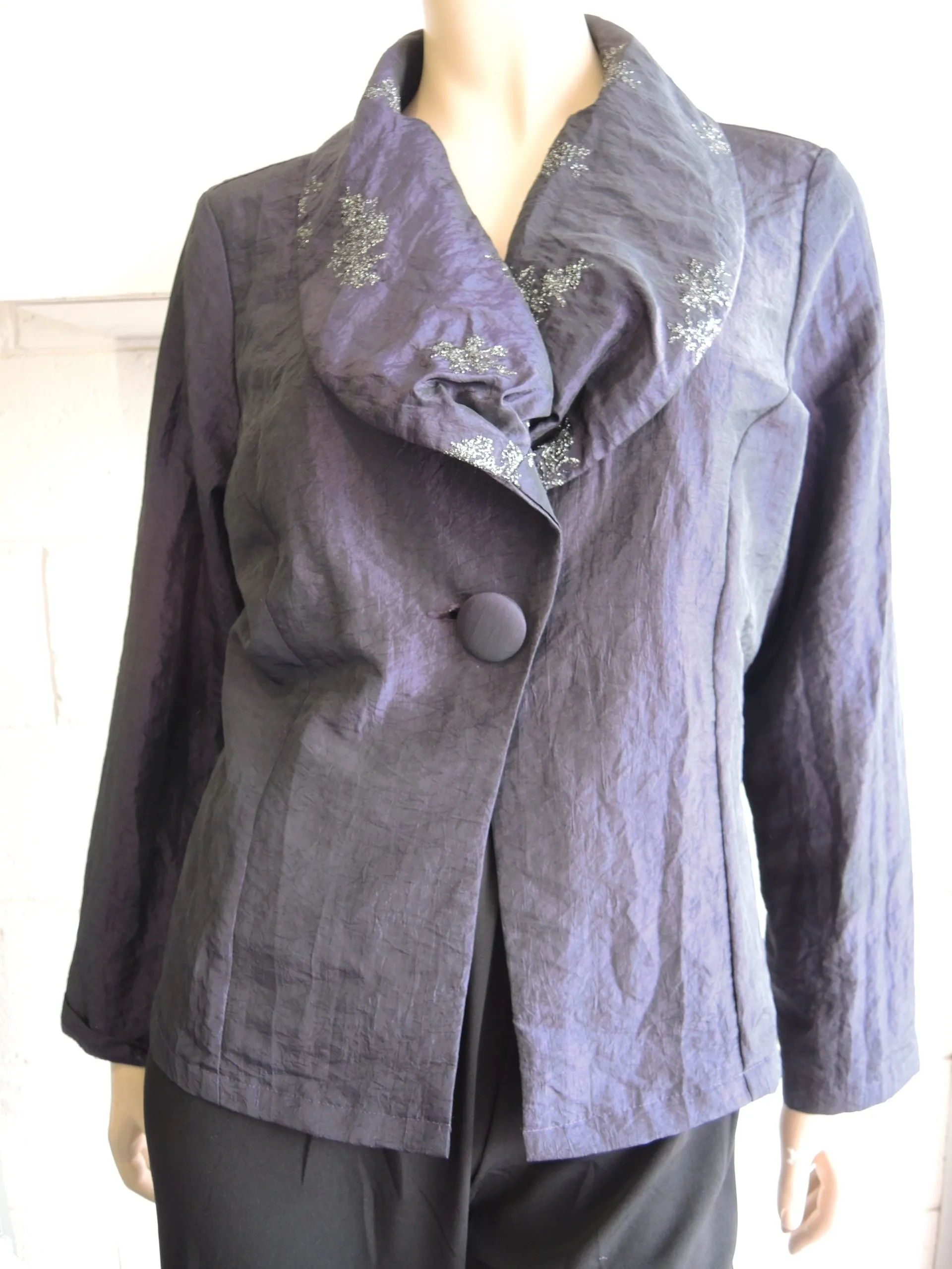 Black Apple Taffeta Jacket