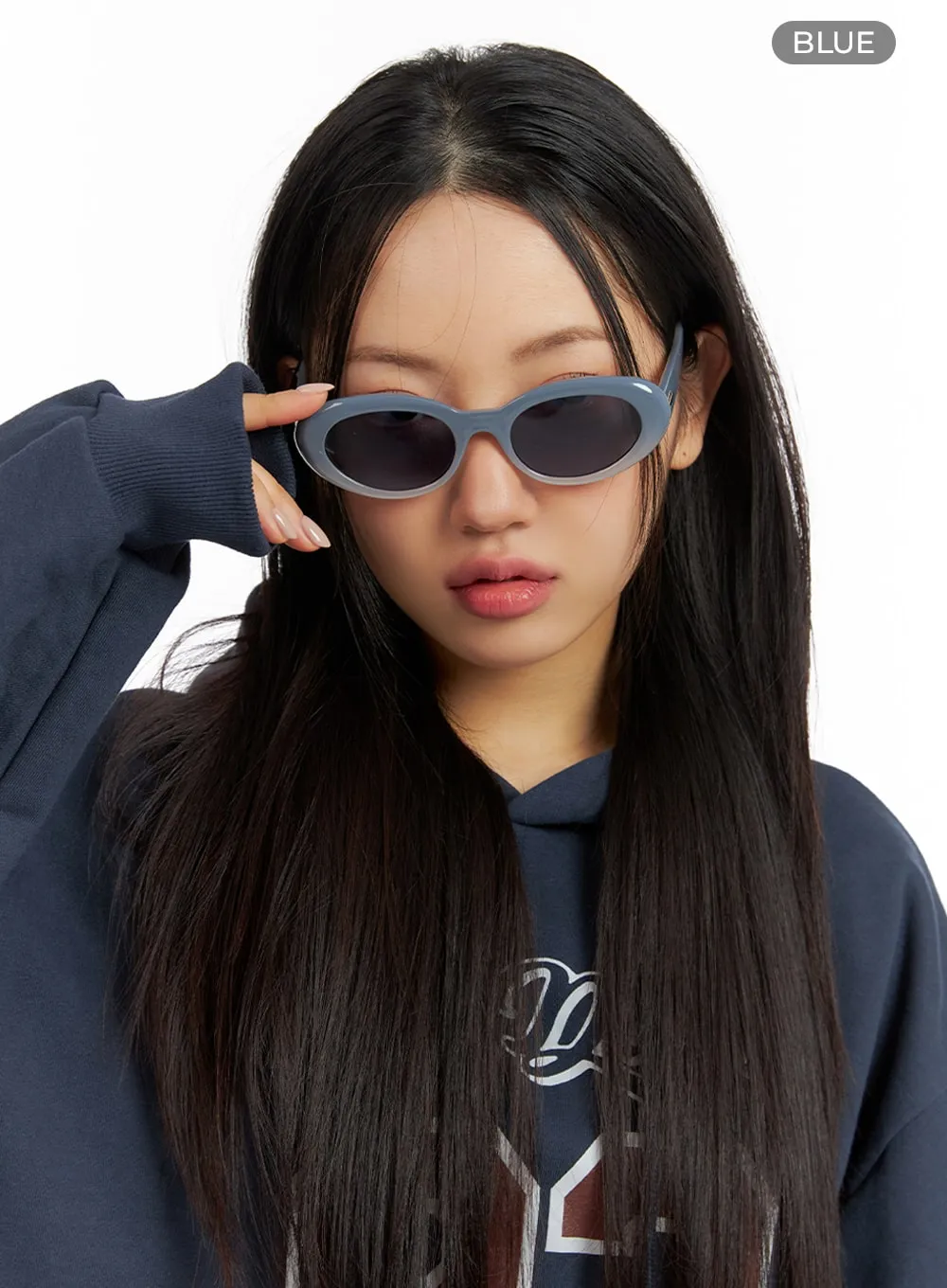 Bold Acrylic Oval Sunglasses IF421