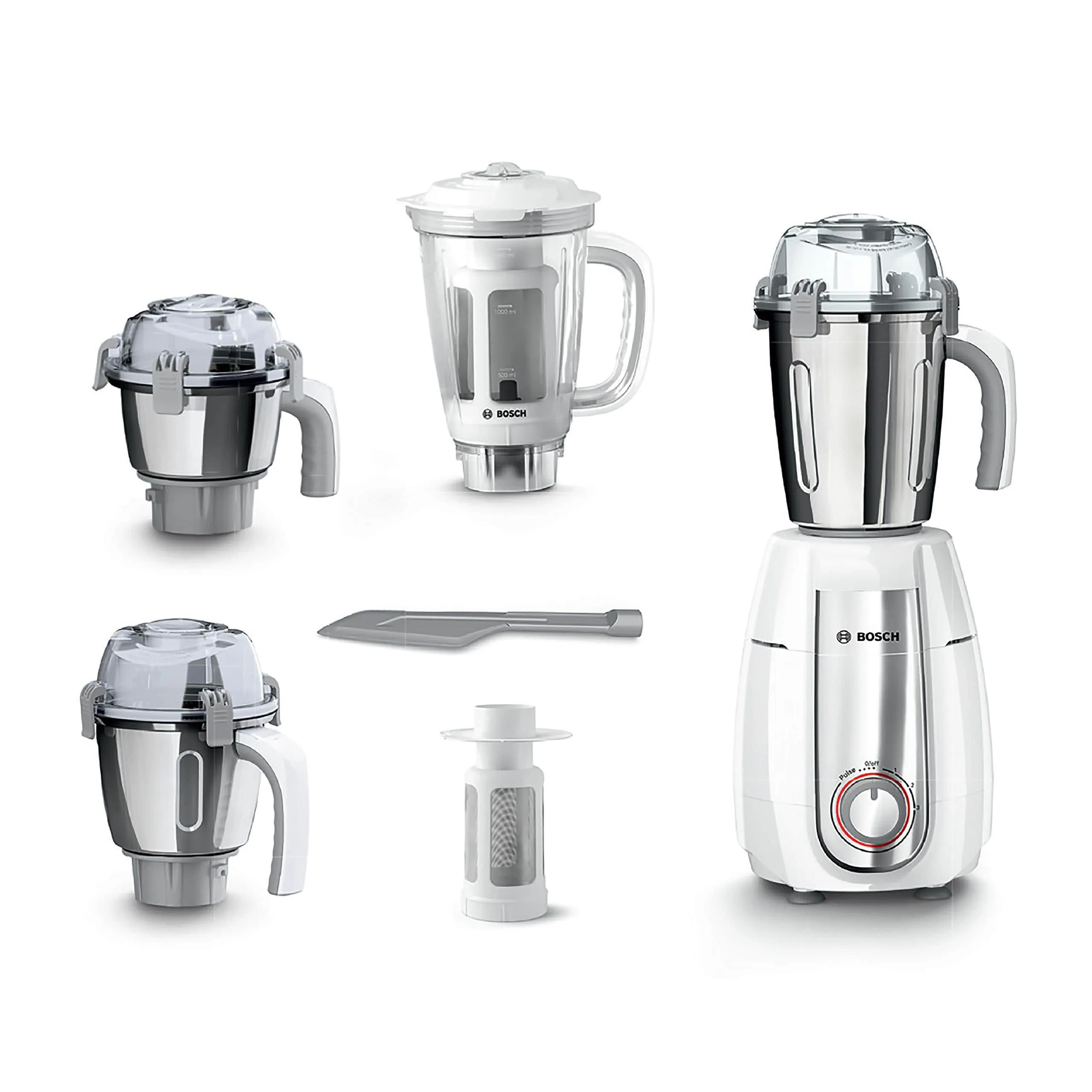 Bosch TrueMixx Style Mixer Grinder 750 Watts - MGM6642WIN, White