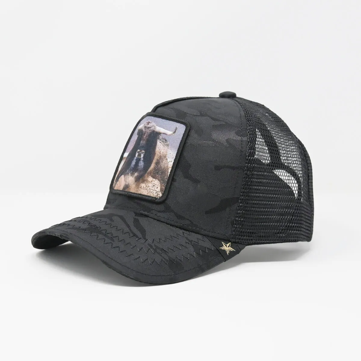 Camo Bull Trucker Hat