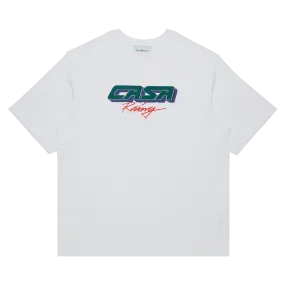 CASABLANCA Casa Racing 3D Printed Oversized T-Shirt White