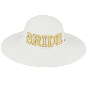 C.C Bride & Squad Pearls Wide Brim Sun Hat