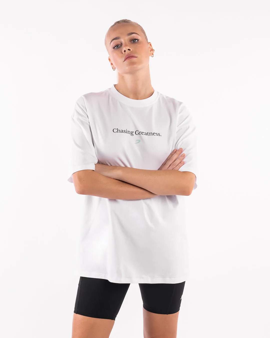 Chasing Greatness Oversized T-Shirt - White