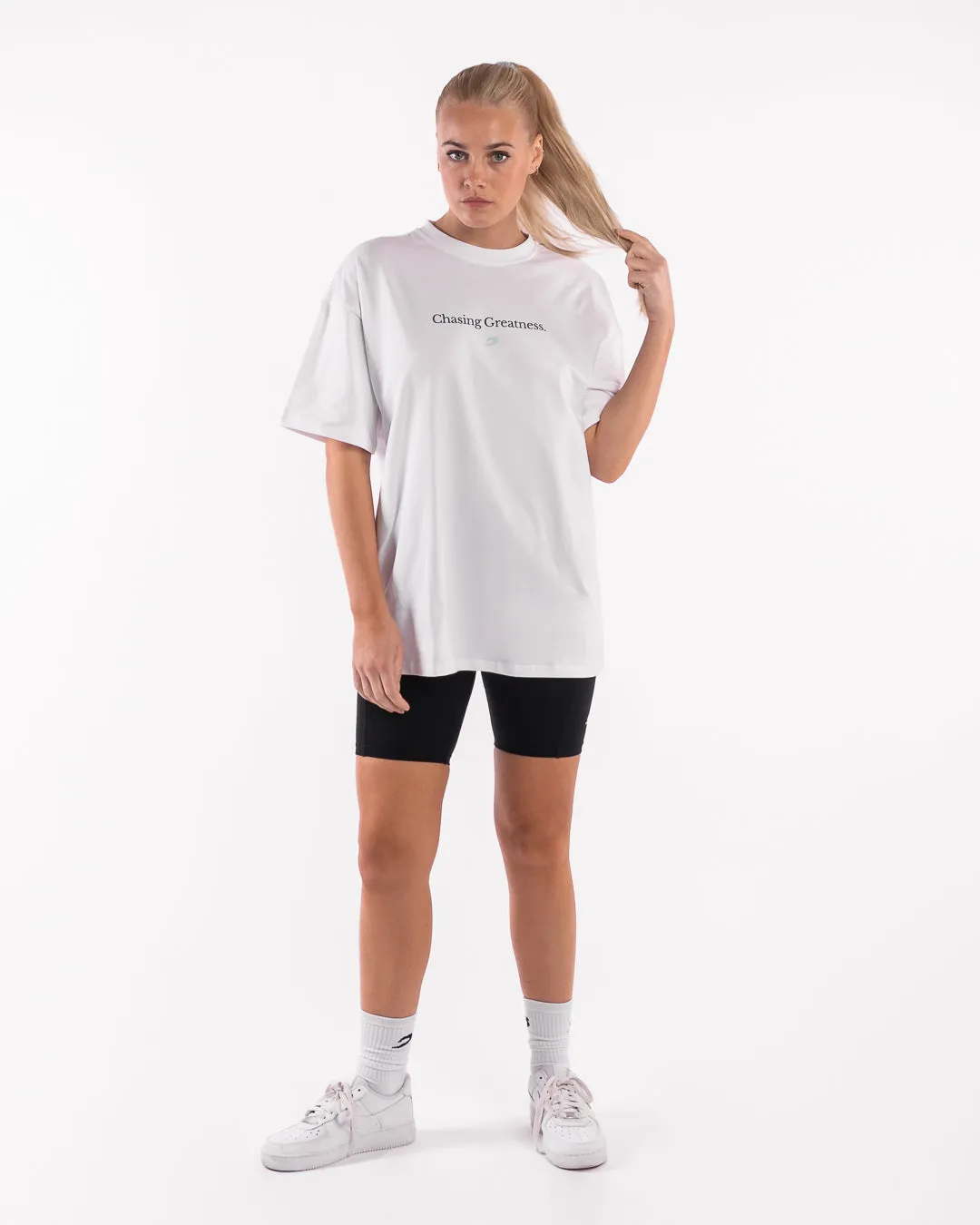 Chasing Greatness Oversized T-Shirt - White