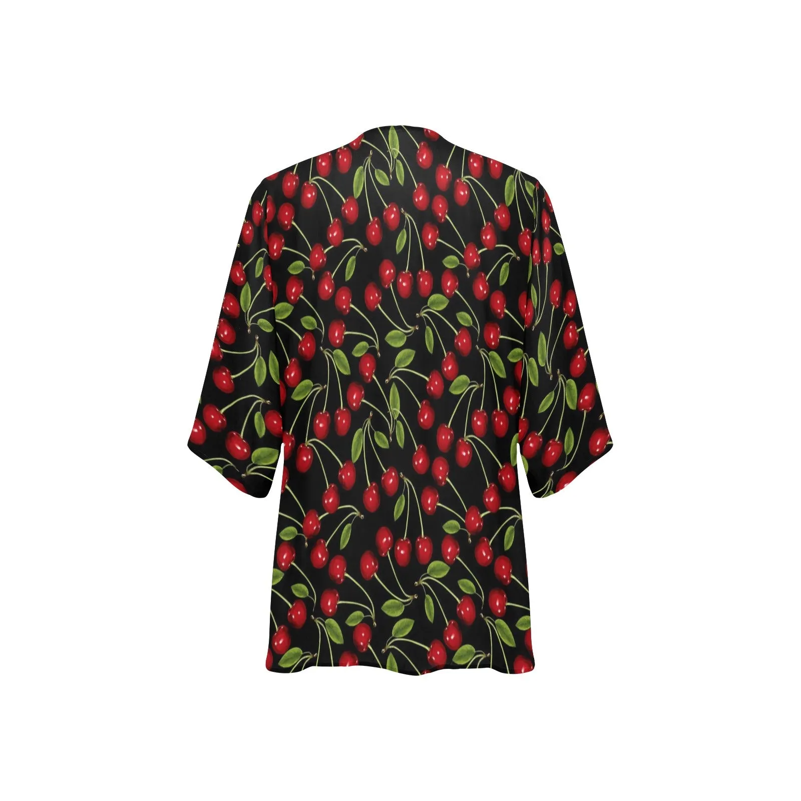 CHERRY BOMBERS 5 Women's Kimono Chiffon Cover Up (Model H51)