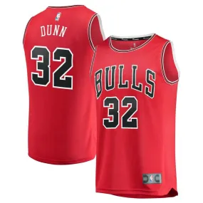 Chicago Bulls Kris Dunn Fanatics Branded Fast Break Player Icon Jersey Kids - Red | Ireland Z6441T9