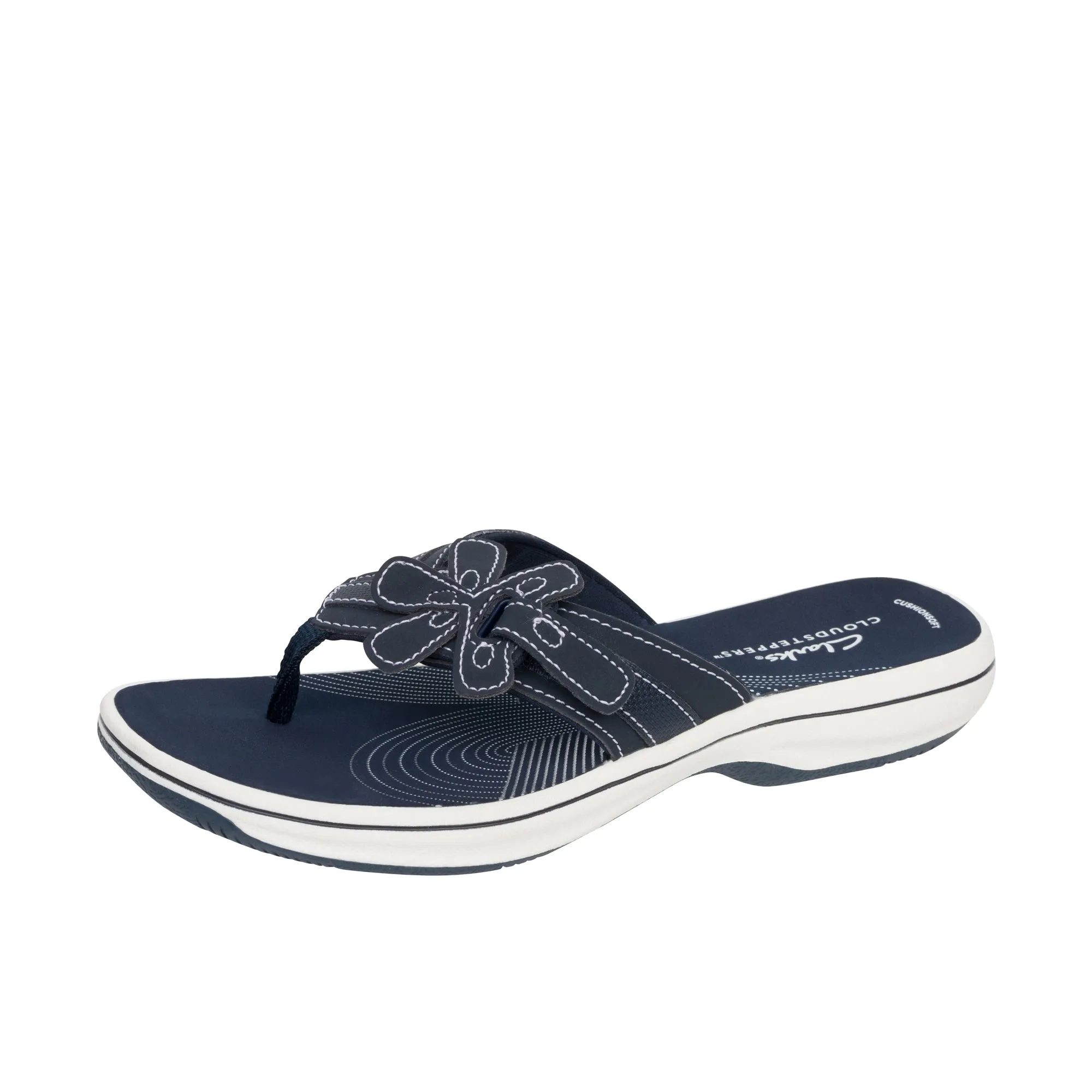 Clarks Womens Brinkley Flora Navy Synthetic