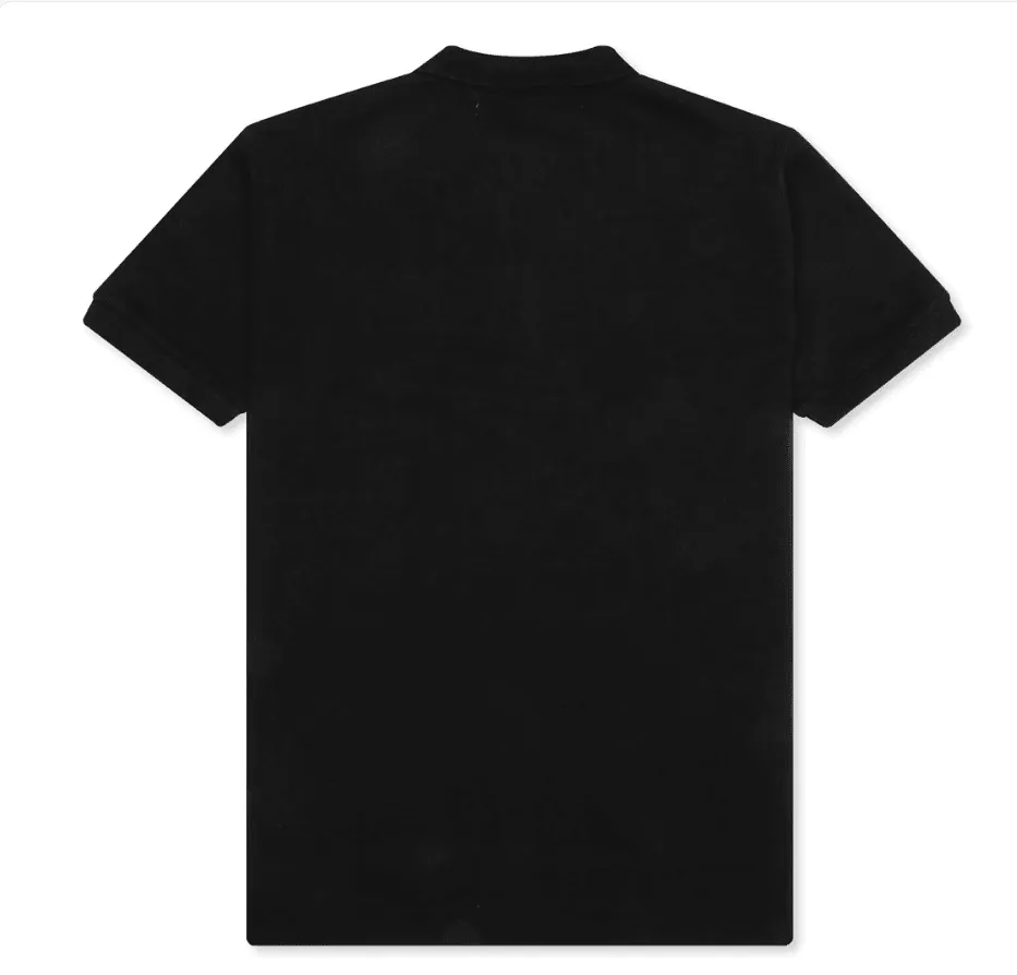 COMME DES GARCONS PLAY POLO SHIRT - BLACK