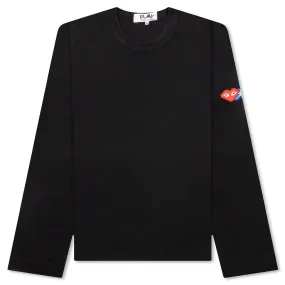 Comme des Garcons PLAY x the Artist Invader Women's L/S Tee - Black