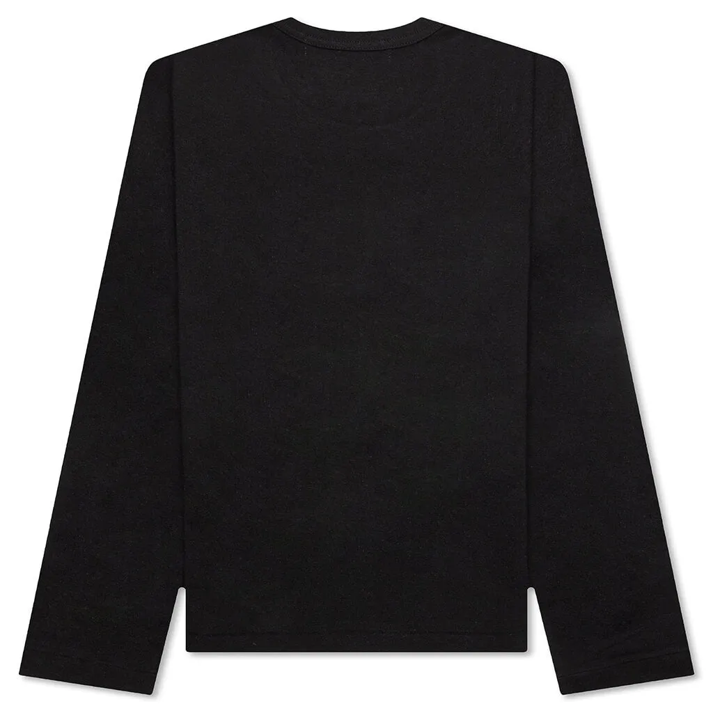 Comme des Garcons PLAY x the Artist Invader Women's L/S Tee - Black