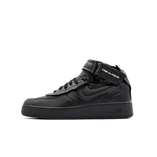 COMME DES GARCONS X NIKE AIR FORCE 1 MID BLACK 2020