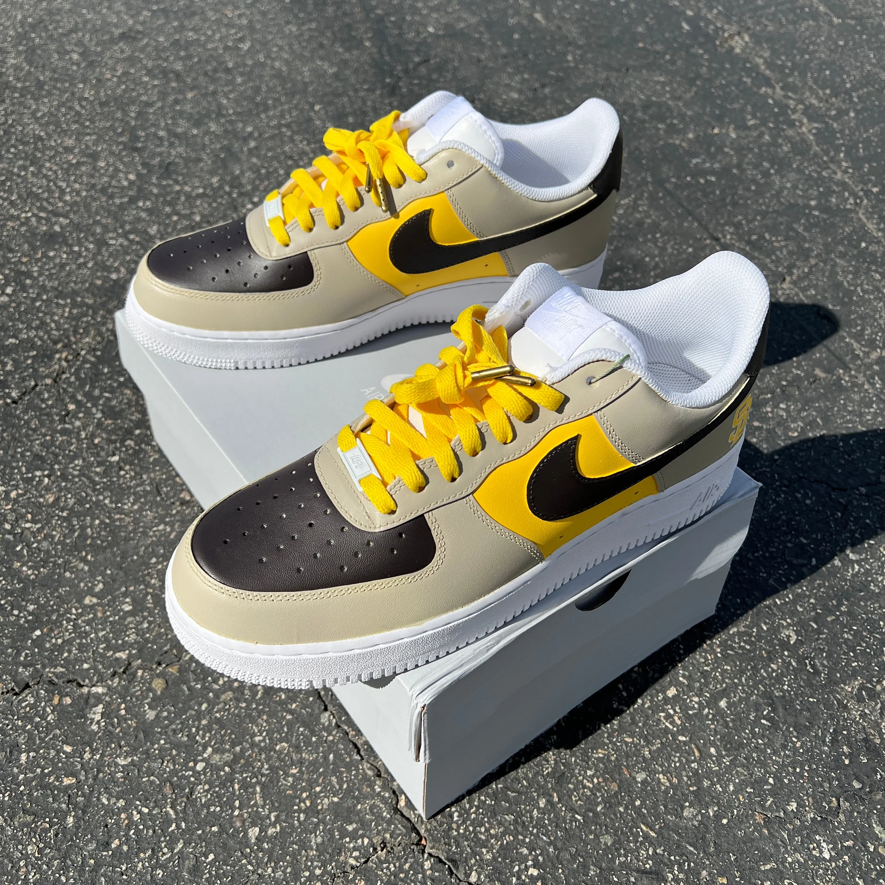 Custom Hand Painted San Diego Padres Nike Air Force 1