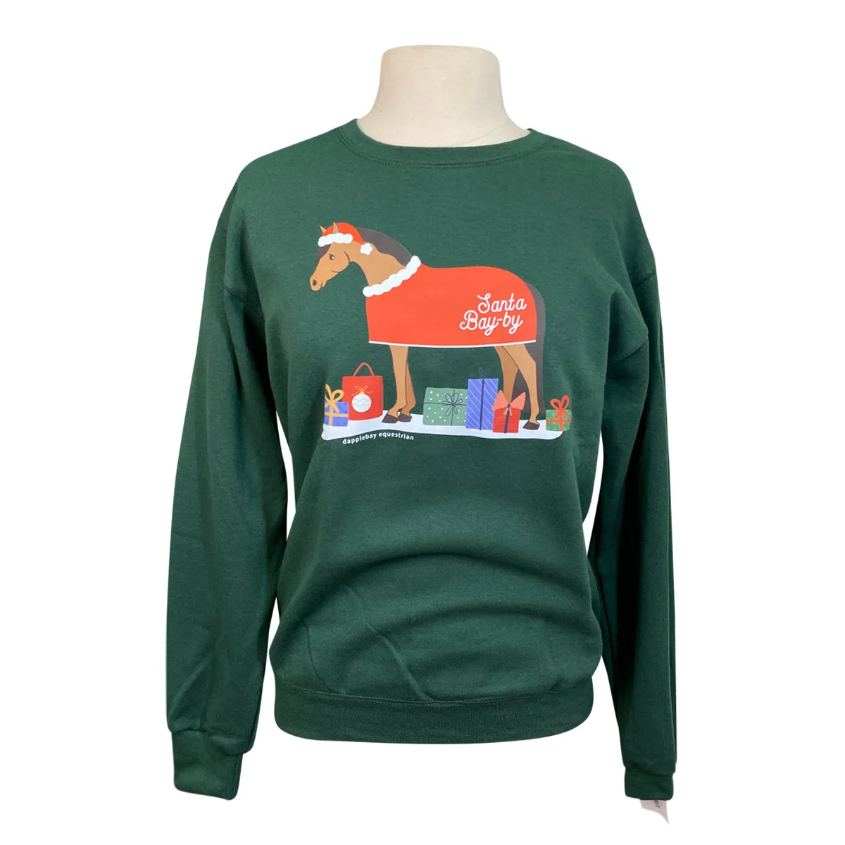 Dapplebay 'Santa Bay-by' Sweatshirt in Forest Green - Women's XL