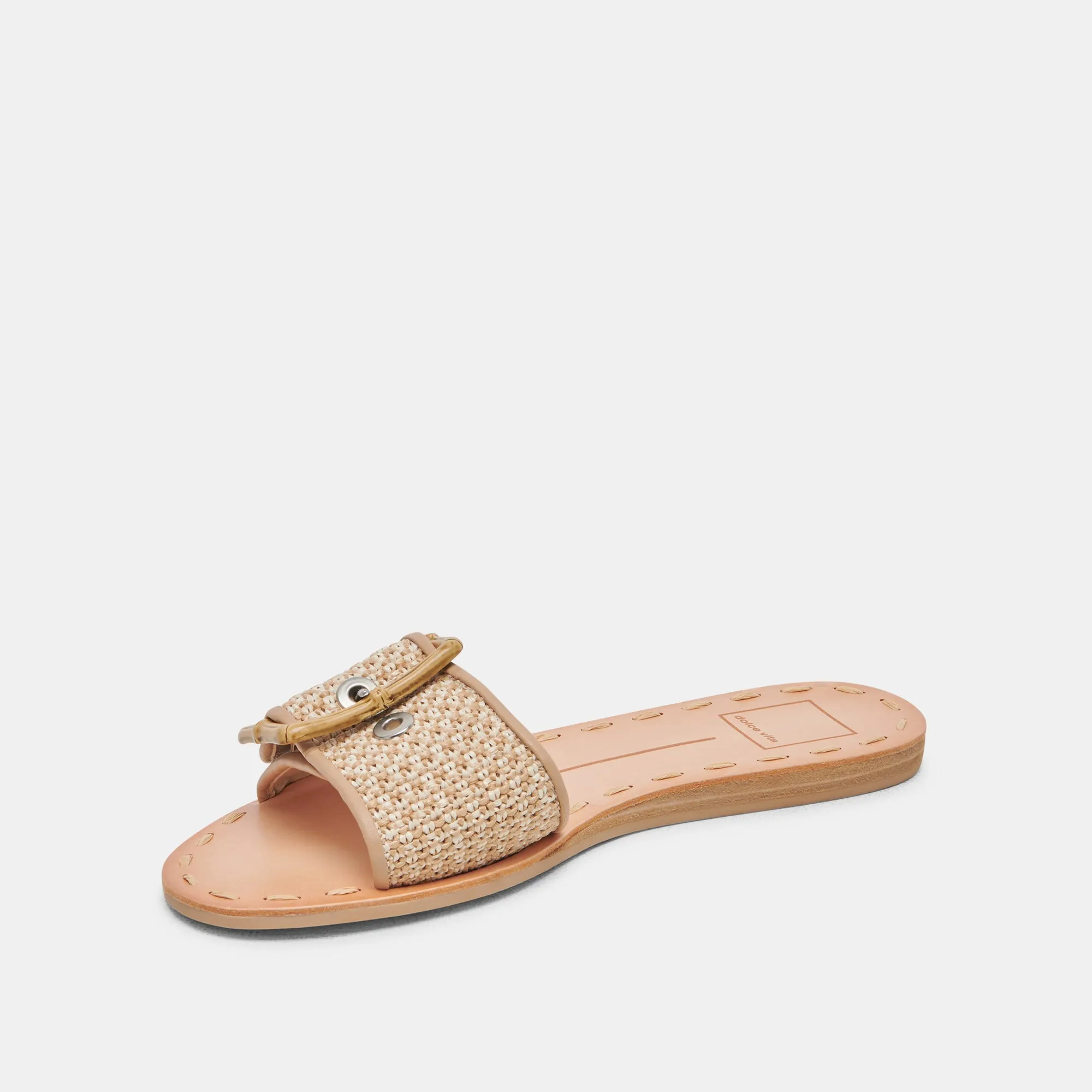 DASA WIDE SANDALS WHITE NATURAL RAFFIA