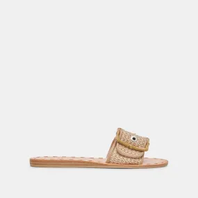 DASA WIDE SANDALS WHITE NATURAL RAFFIA