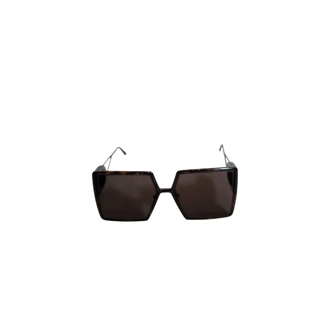 DIOR Brown & Black lack Square Oversized Montaigne Sunglasses | Gently Used |