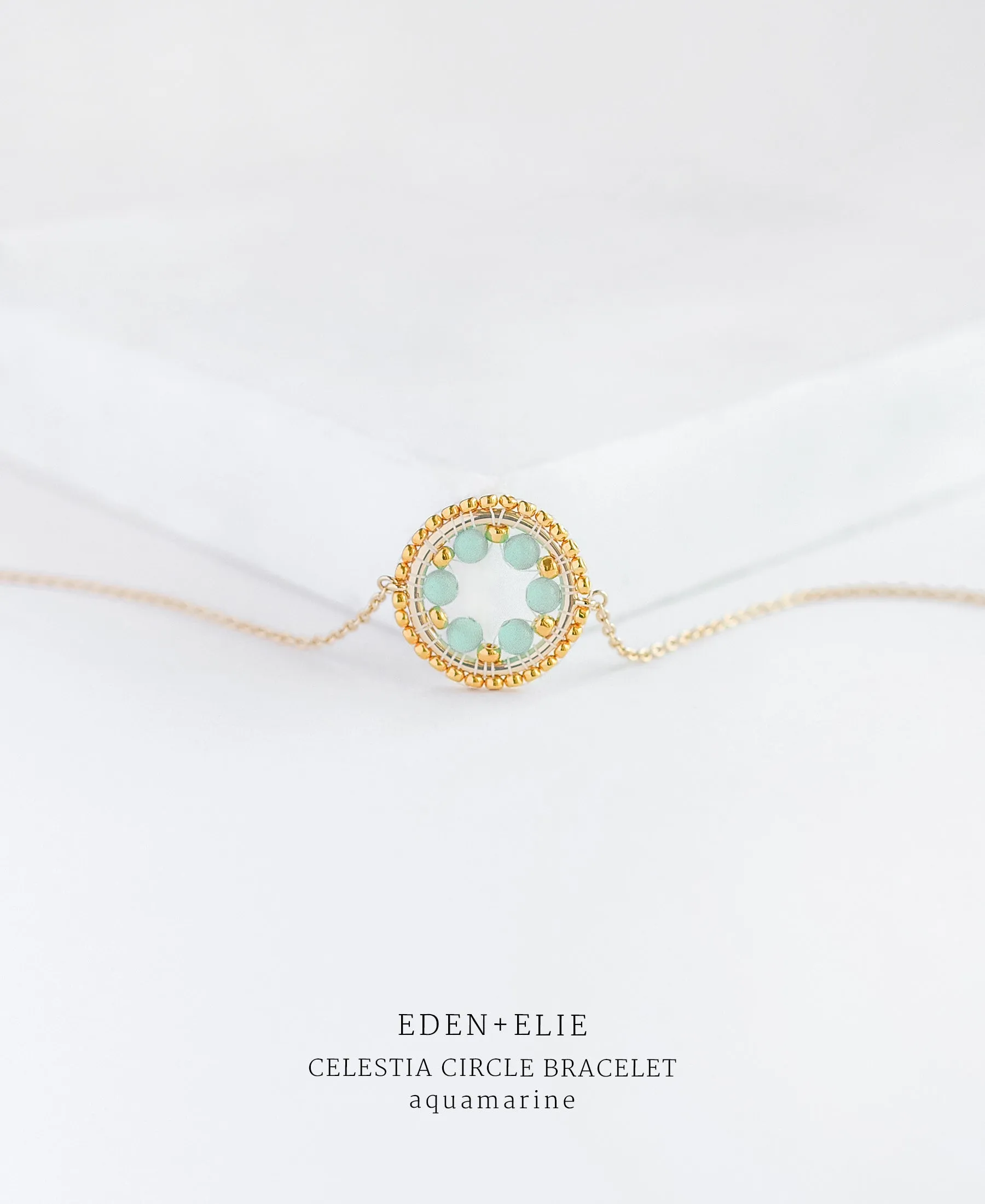 EDEN   ELIE Celestia Circle Bracelet - Aquamarine