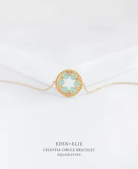 EDEN   ELIE Celestia Circle Bracelet - Aquamarine