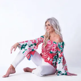 Floral Bell Sleeve Top