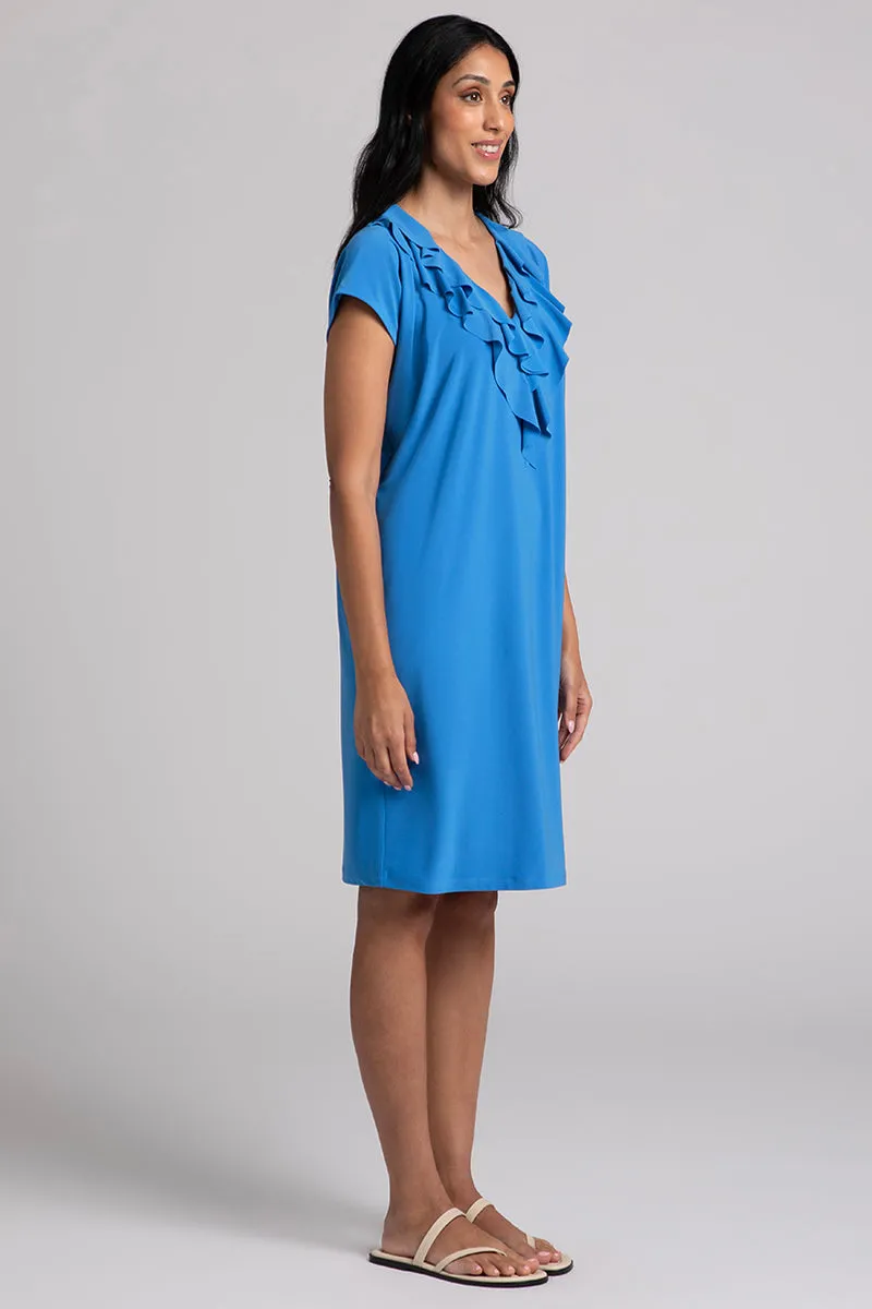 Flutter Dress Drop Shoulder | Marine