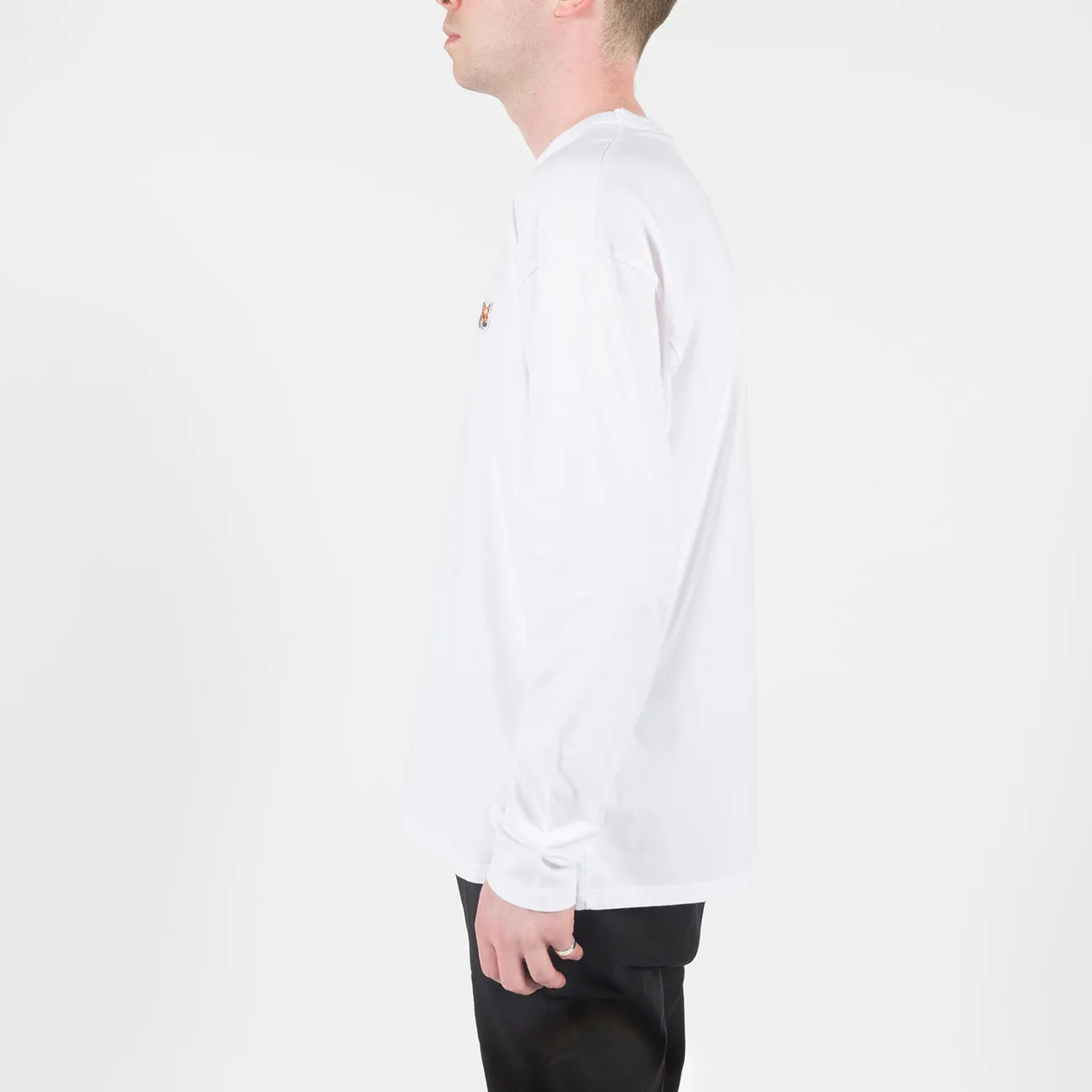 FOX HEAD PATCH REGULAR LS T-SHIRT WHITE