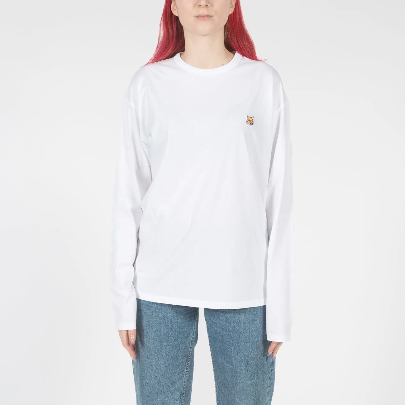 FOX HEAD PATCH REGULAR LS T-SHIRT WHITE