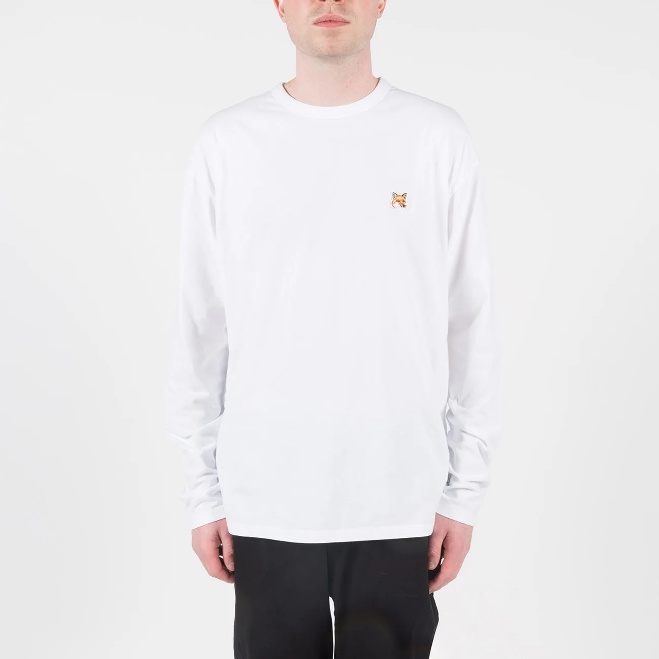 FOX HEAD PATCH REGULAR LS T-SHIRT WHITE