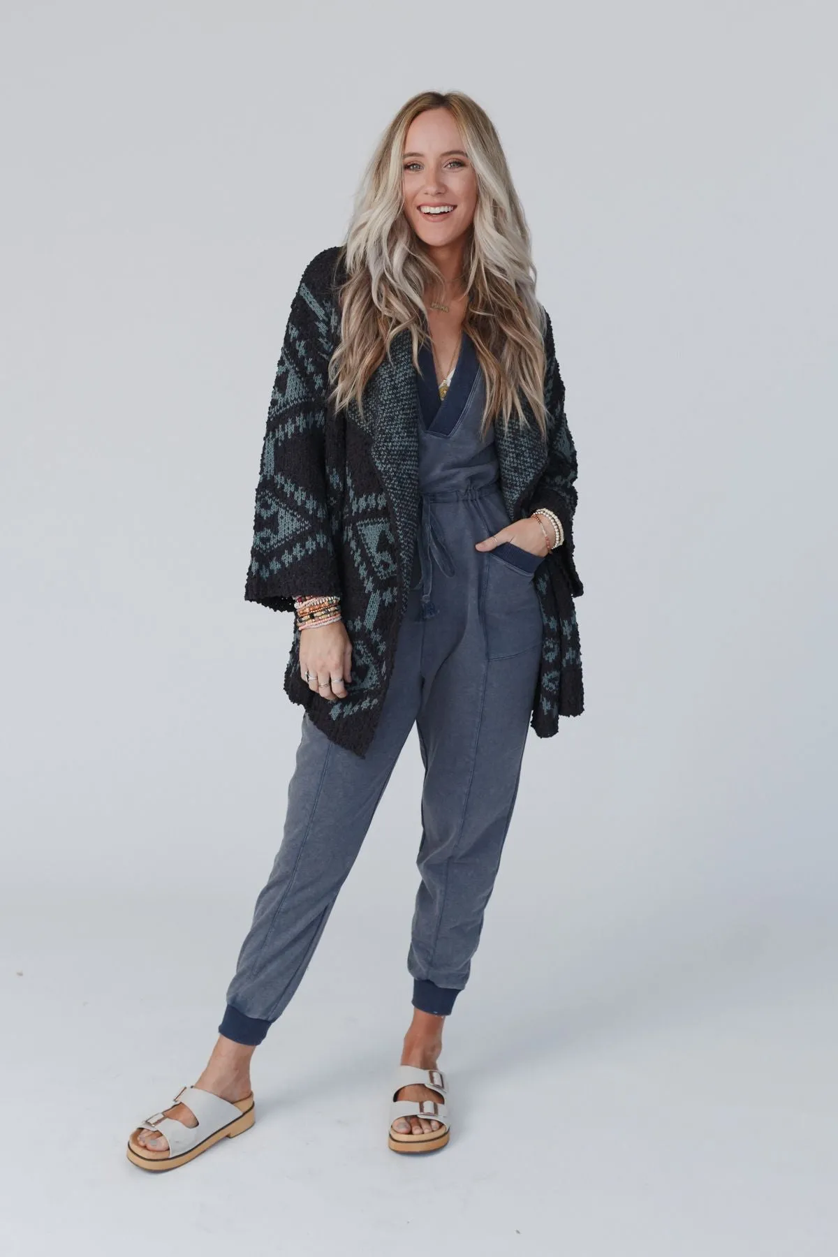 Free to Roam Cardigan - Navy