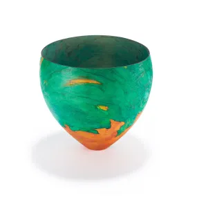 Green, Orange & Blue Sycamore Vessel