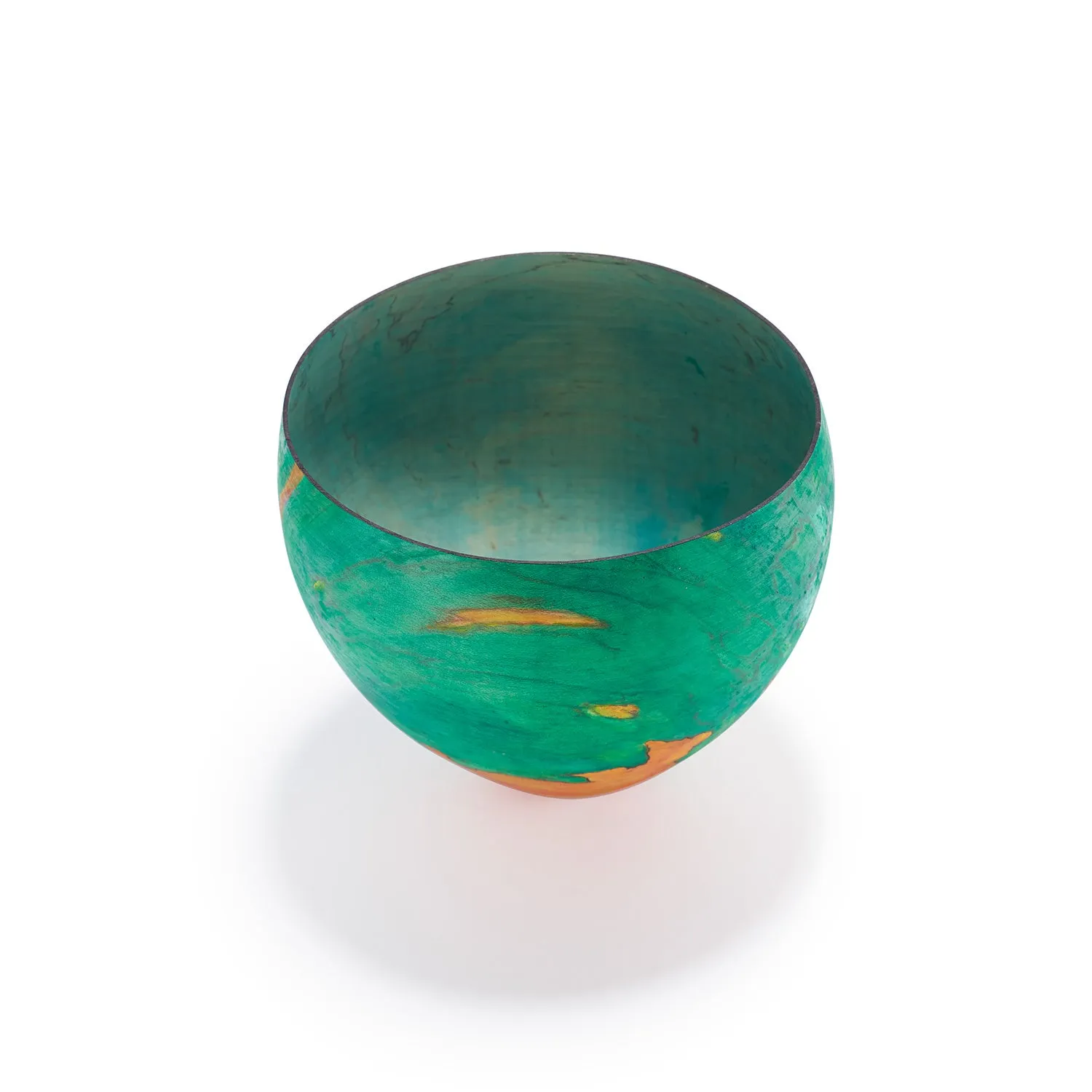 Green, Orange & Blue Sycamore Vessel