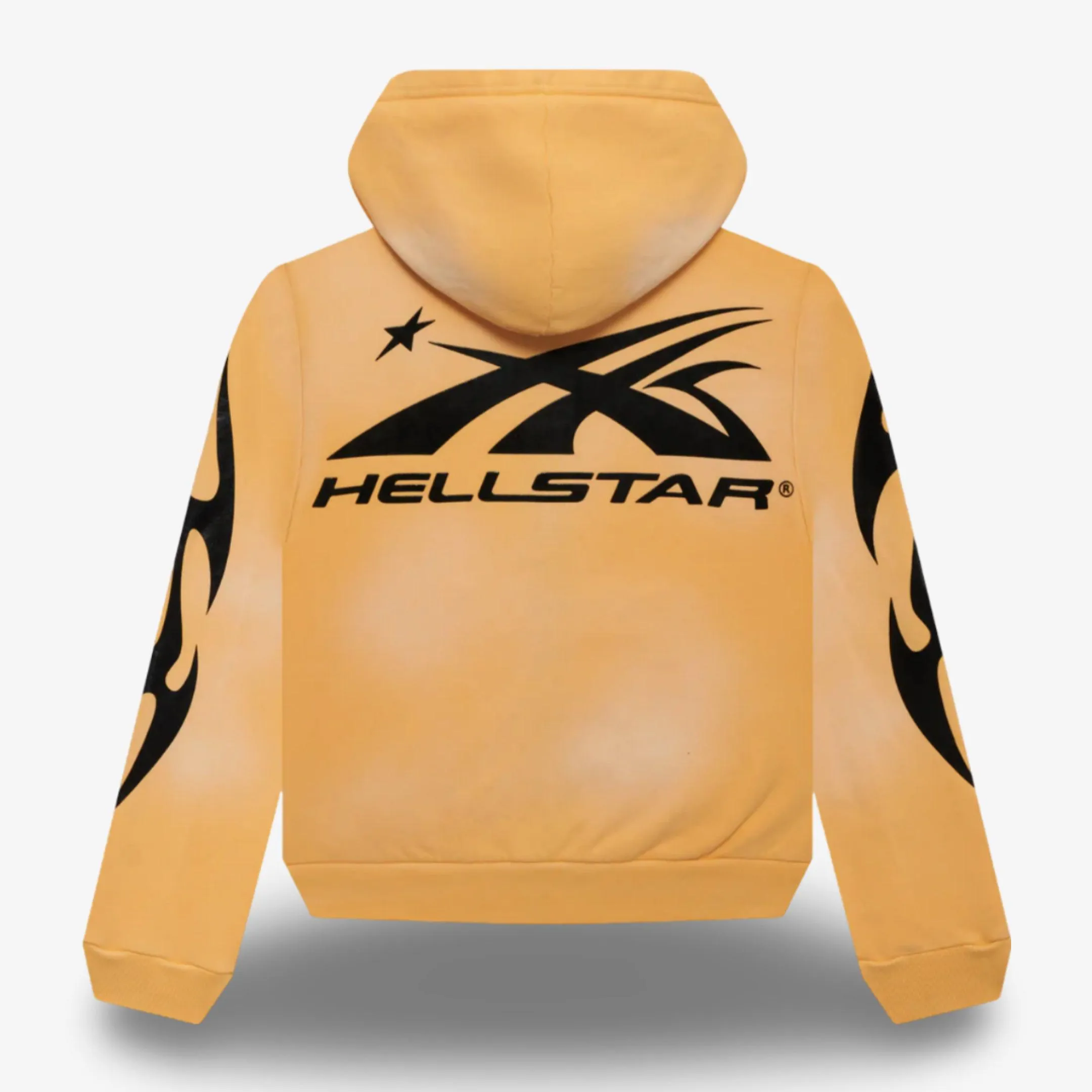 Hellstar Sports Zip-Up Pullover Hoodie Yellow SS24