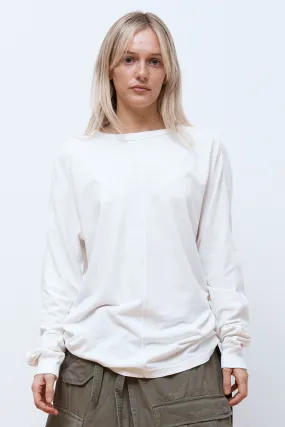 Hemp Cross Oversized L/S T-Shirt White