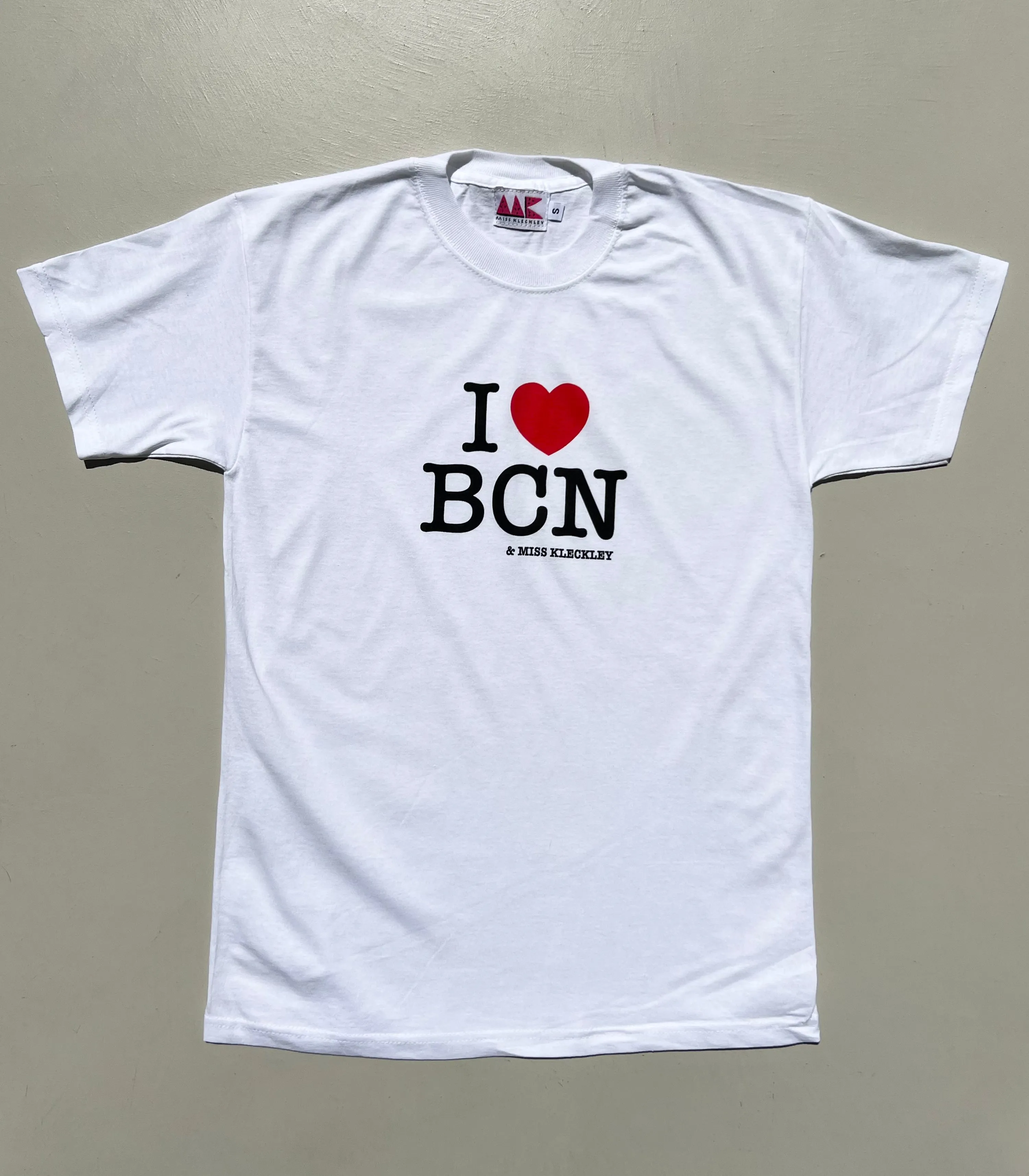 I LOVE BCN WHITE TSHIRT UNISEX