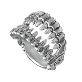 Jaw Unisex Sterling Silver Ring