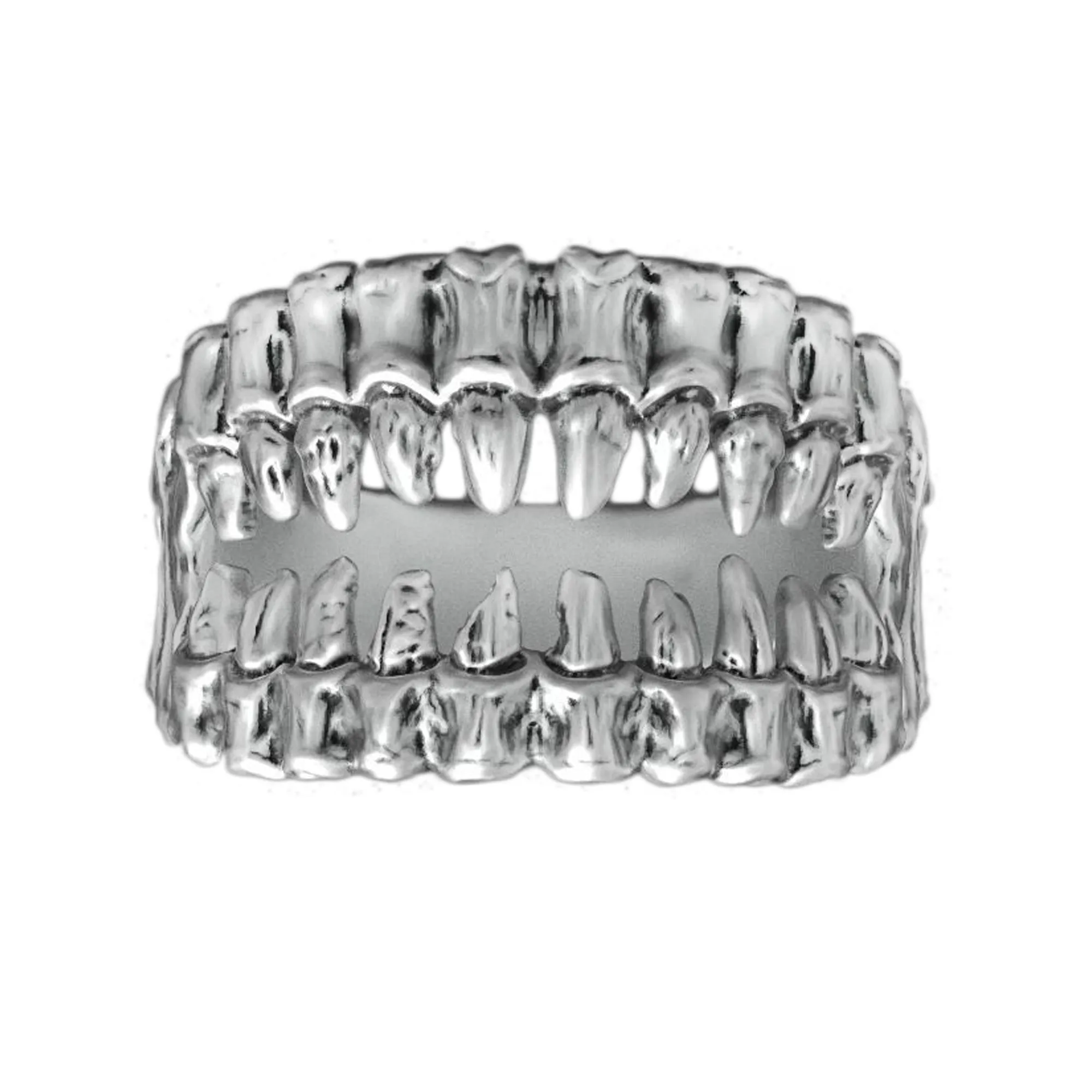 Jaw Unisex Sterling Silver Ring