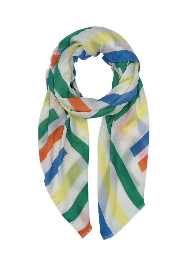 Lined Up Allover Print Scarf